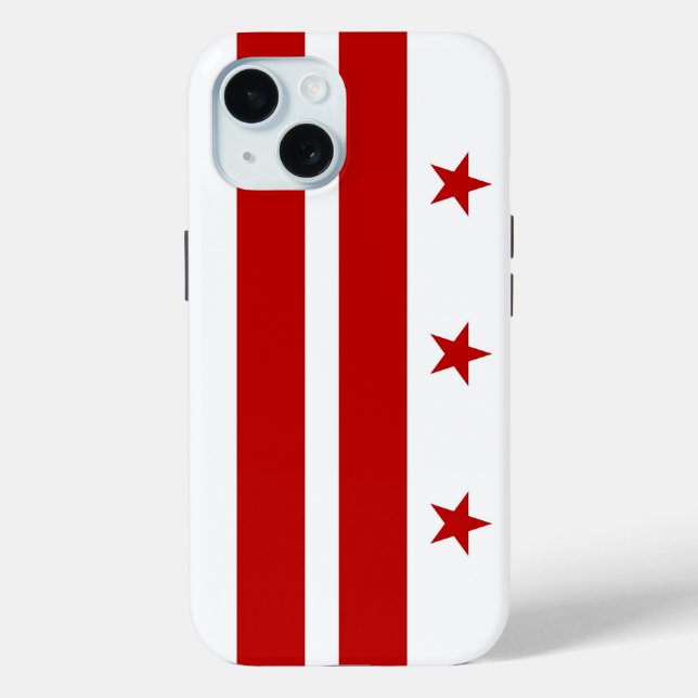 Apple iPhone 15 Case-Mate, Washington DC flag Case-Mate iPhone Case (Back)