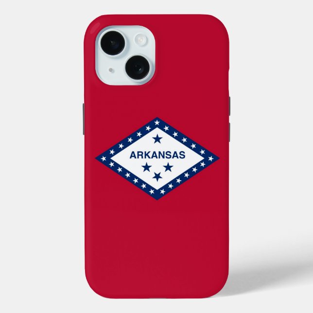 Apple iPhone 15 Case-Mate with Arkansas flag Case (Back)