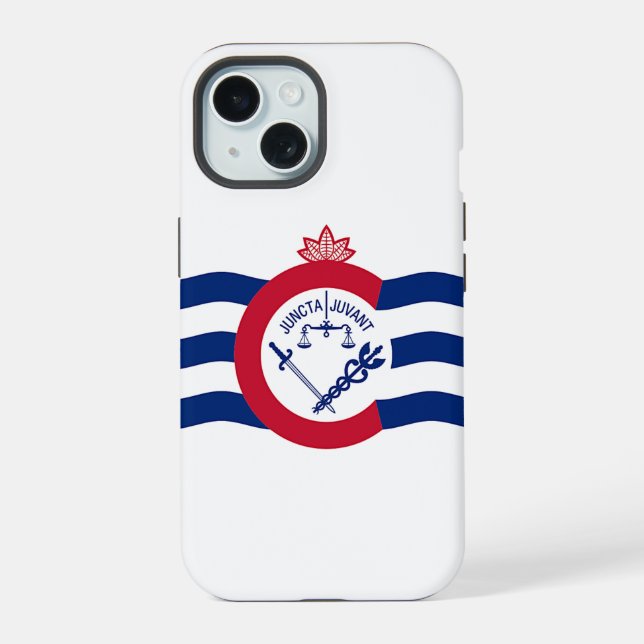 Apple iPhone 15 Case-Mate with Cincinnati flag Case (Back)