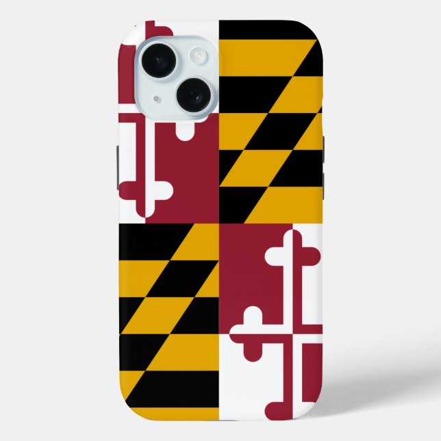 Apple iPhone 15 Case-Mate with Maryland flag Case-Mate iPhone Case (Back)