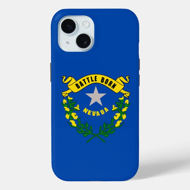 Apple iPhone 15 Case-Mate with Nevada flag Case (Back)