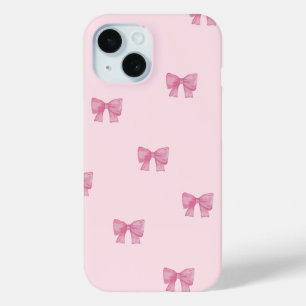 Apple Iphone 15 Phone Case Pink Ribbon Design.