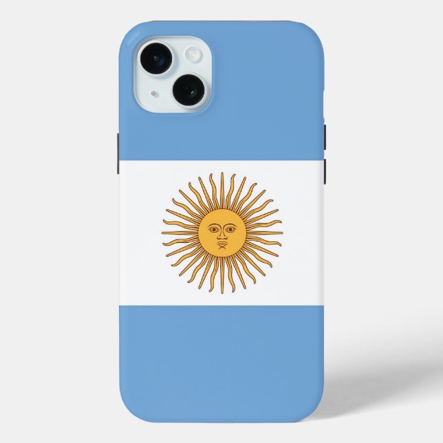 Apple iPhone 15 Plus Case, Argentina flag Case-Mate iPhone Case (Back)