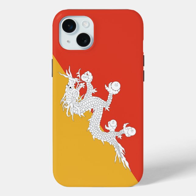 Apple iPhone 15 Plus Case, Bhutan flag Case-Mate iPhone Case (Back)