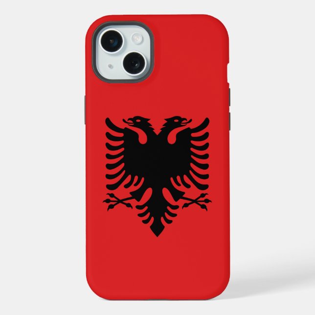 Apple iPhone 15 Plus Case-Mate, Albania flag Case (Back)