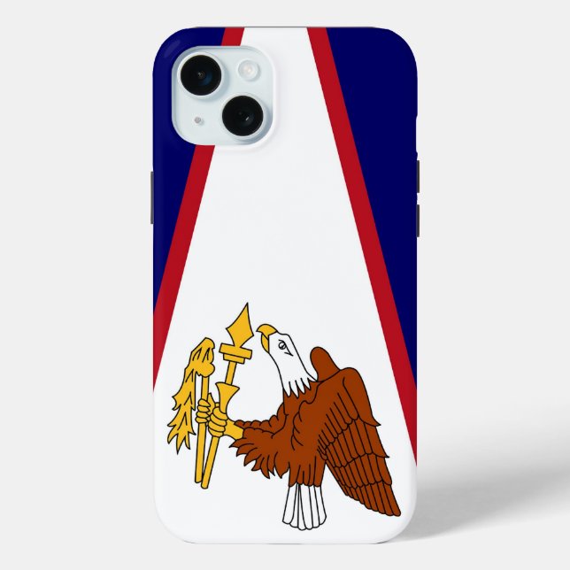 Apple iPhone 15 Plus Case-Mate American Samoa flag Case (Back)