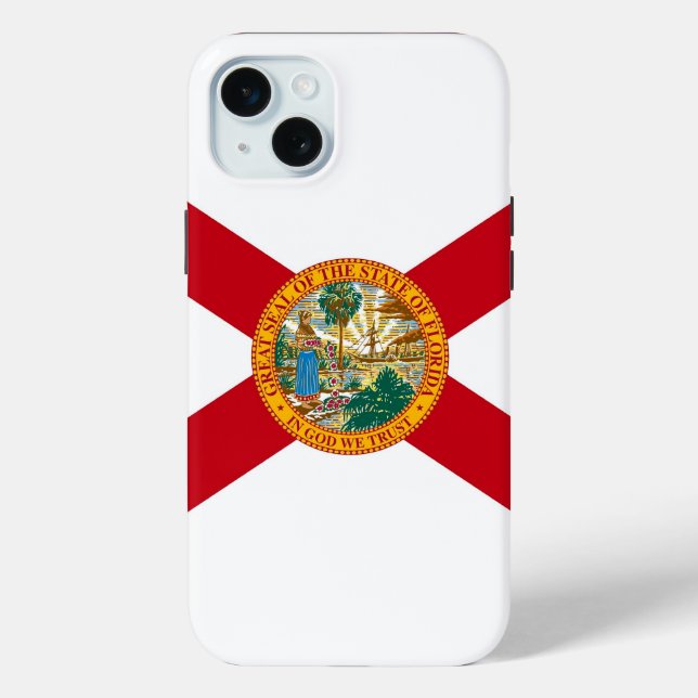 Apple iPhone 15 Plus Case-Mate, Florida flag Case-Mate iPhone Case (Back)