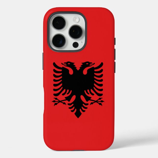 Apple iPhone 15 Pro Case-Mate, Albania flag Case-Mate iPhone Case (Back)