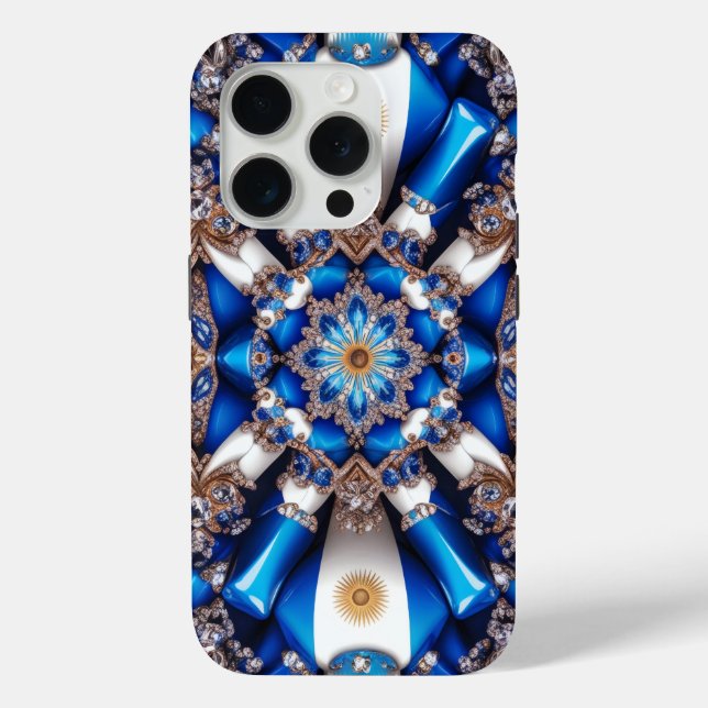 Apple iPhone 15 Pro Case-Mate, Argentina Colours Case-Mate iPhone Case (Back)
