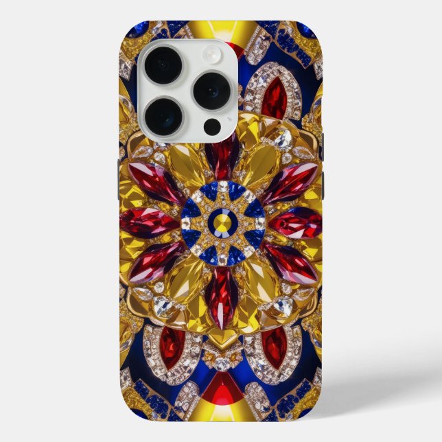 Apple iPhone 15 Pro Case-Mate, Colombia colours Case-Mate iPhone Case (Back)