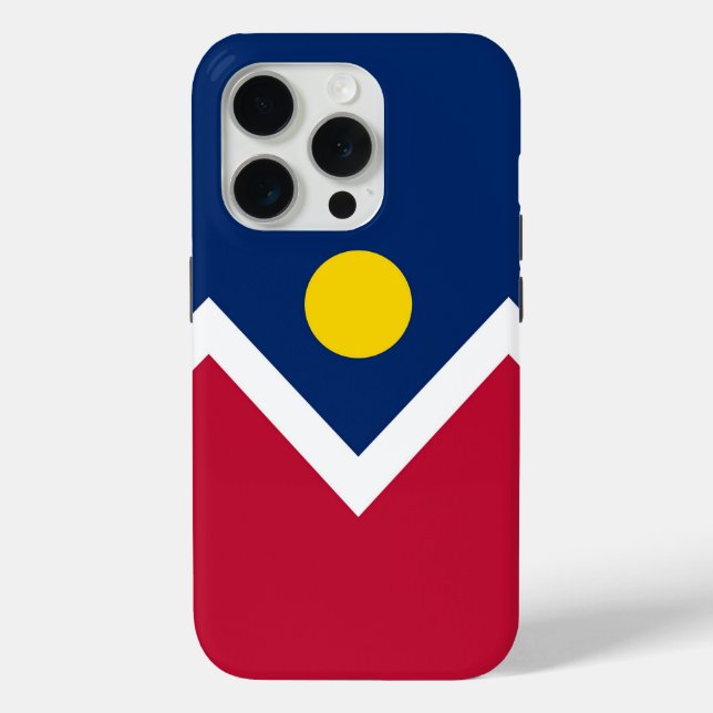 Apple iPhone 15 Pro Case-Mate, Denver flag Case-Mate iPhone Case (Back)