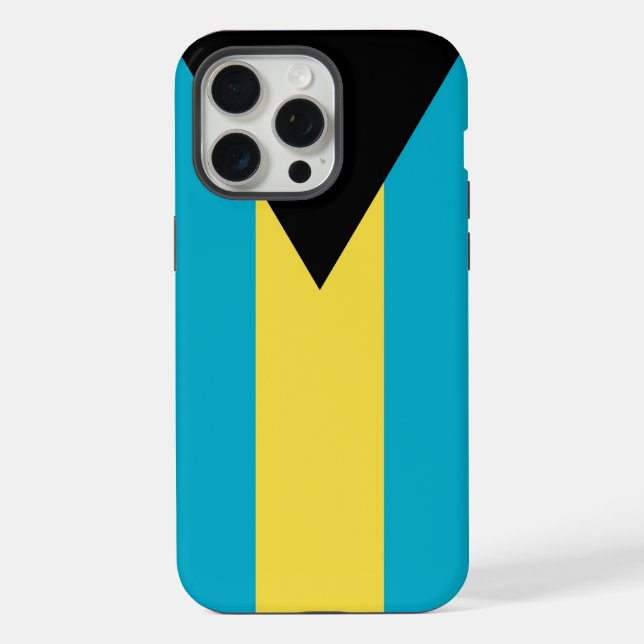 Apple iPhone 15 Pro Max Case, Bahamas flag Case (Back)