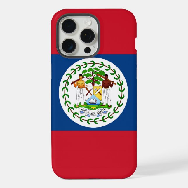 Apple iPhone 15 Pro Max Case, Belise flag Case (Back)