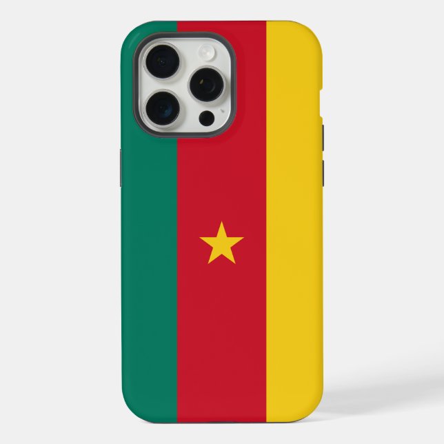 Apple iPhone 15 Pro Max Case, Cameroon flag Case (Back)
