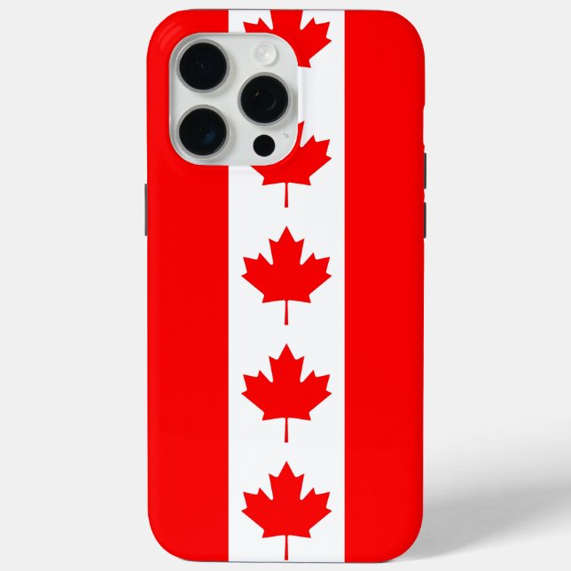 Apple iPhone 15 Pro Max Case, Canada flag Case-Mate iPhone Case (Back)