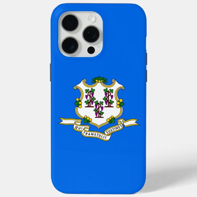 Apple iPhone 15 Pro Max Case, Connecticut flag Case-Mate iPhone Case (Back)