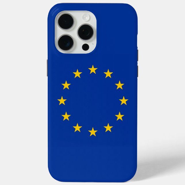 Apple iPhone 15 Pro Max Case, European Union flag Case-Mate iPhone Case (Back)