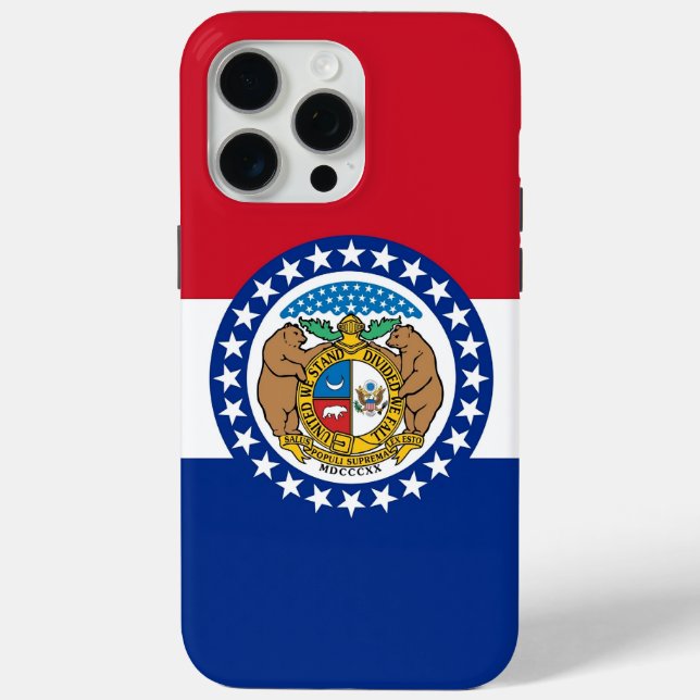 Apple iPhone 15 Pro Max Case, Missouri flag Case-Mate iPhone Case (Back)