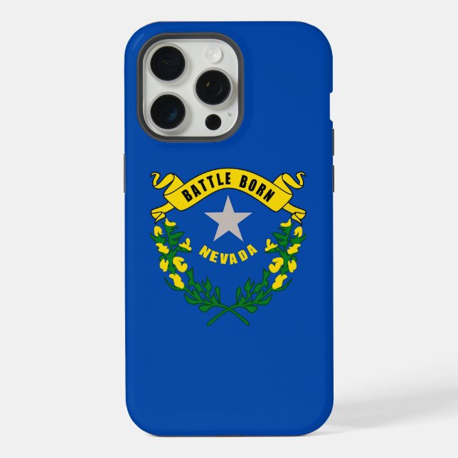 Apple iPhone 15 Pro Max Case, Nevada flag Case (Back)