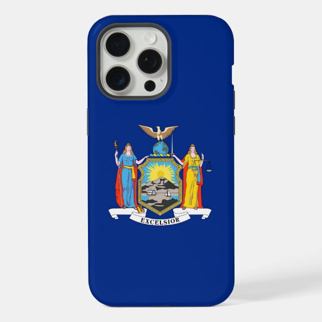 Apple iPhone 15 Pro Max Case, New York State flag Case (Back)