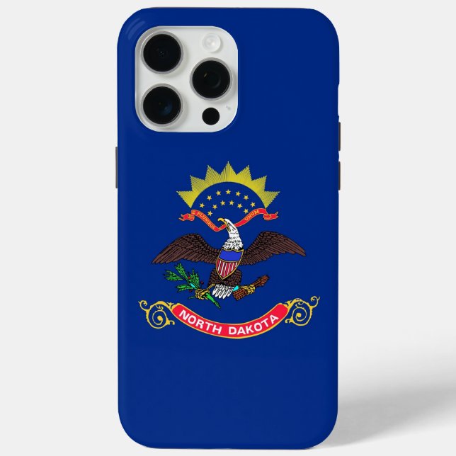 Apple iPhone 15 Pro Max Case, North Dakota Flag Case-Mate iPhone Case (Back)