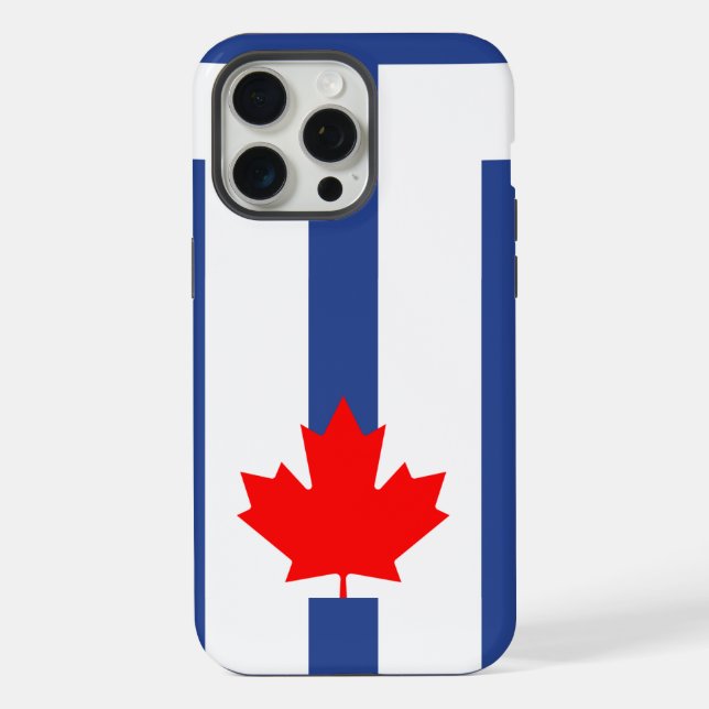 Apple iPhone 15 Pro Max Case, Toronto flag Case (Back)