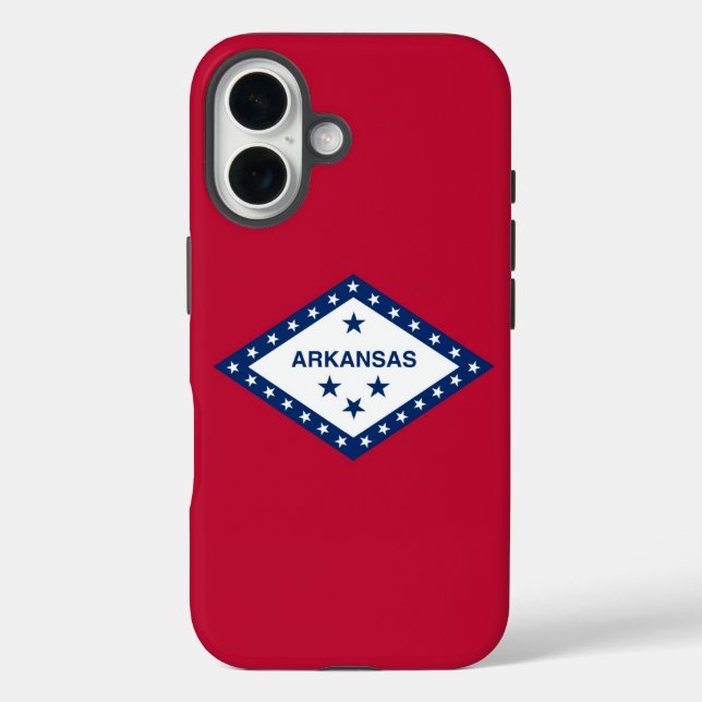 Apple iPhone 16 Case-Mate with Arkansas flag Case (Back)