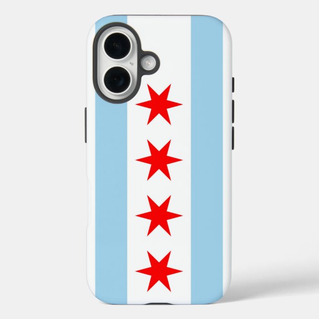 Apple iPhone 16 Case-Mate with Chicago flag Case (Back)