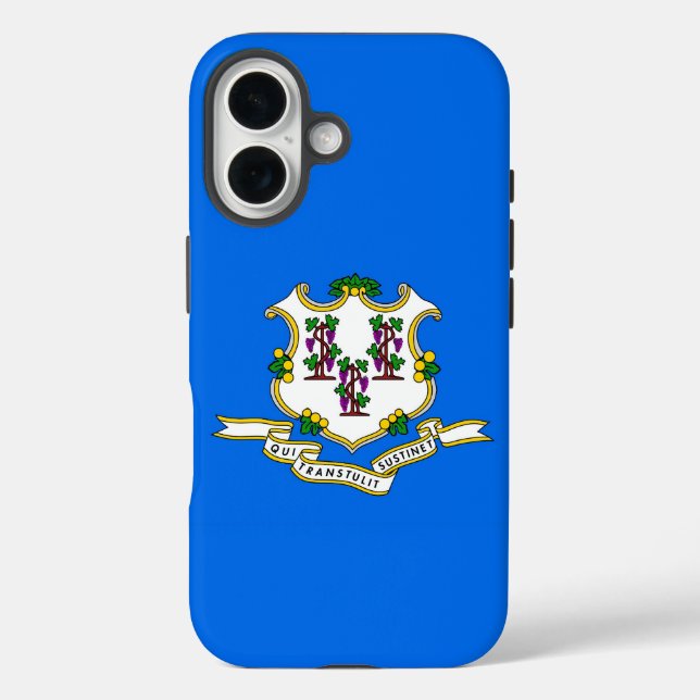 Apple iPhone 16 Case-Mate with Connecticut flag Case-Mate iPhone Case (Back)
