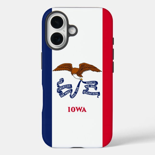 Apple iPhone 16 Case-Mate with Iowa flag Case (Back)