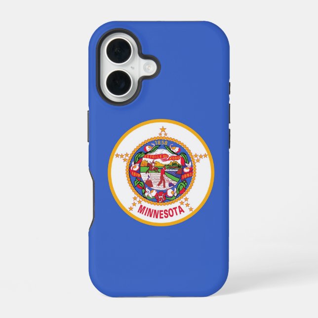 Apple iPhone 16 Case-Mate with Minnesota flag Case (Back)