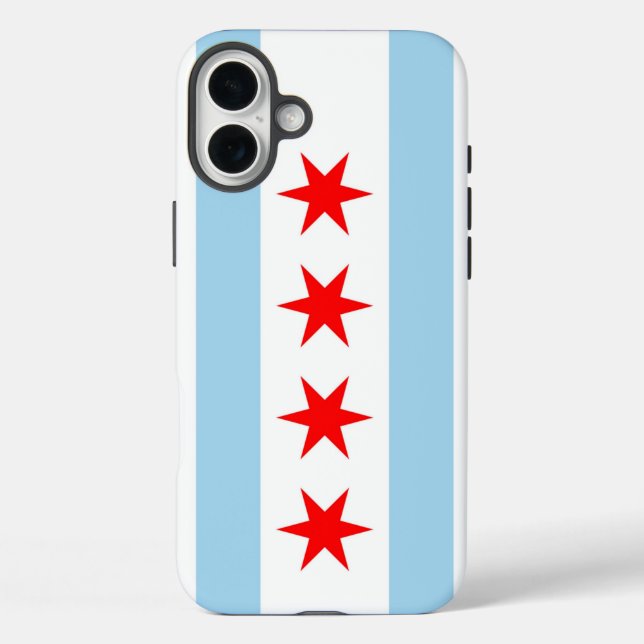 Apple iPhone 16 Plus Case-Mate Chicago flag Case (Back)