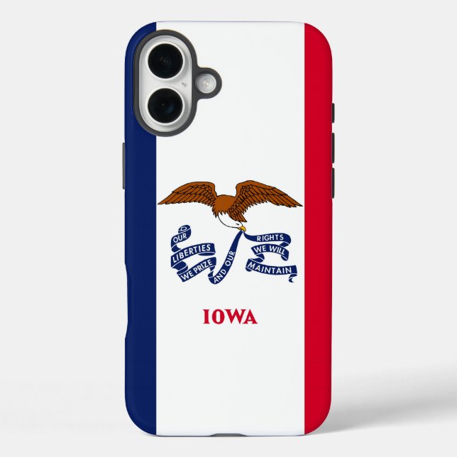 Apple iPhone 16 Plus Case-Mate Iowa flag Case (Back)