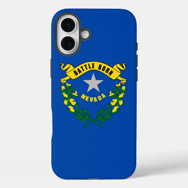 Apple iPhone 16 Plus Case-Mate Nevada flag Case-Mate iPhone Case (Back)