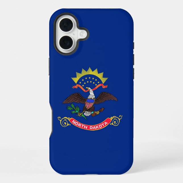 Apple iPhone 16 Plus Case-Mate North Dakota flag Case (Back)