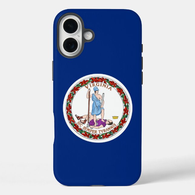 Apple iPhone 16 Plus Case, Virginia flag Case-Mate iPhone Case (Back)