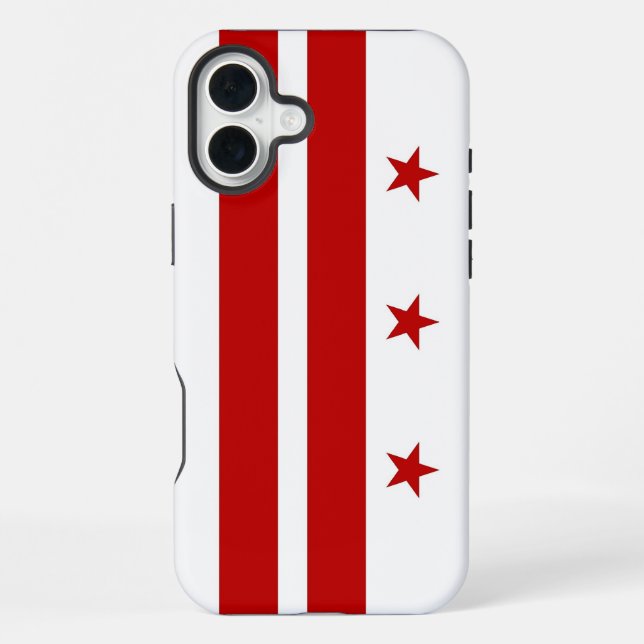 Apple iPhone 16 Plus Case, Washington DC flag Case (Back)
