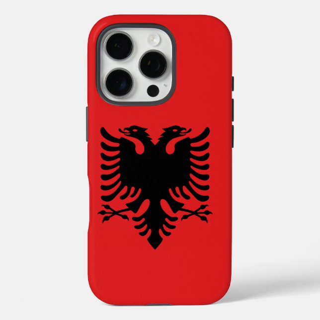 Apple iPhone 16 Pro Case-Mate, Albania flag Case-Mate iPhone Case (Back)