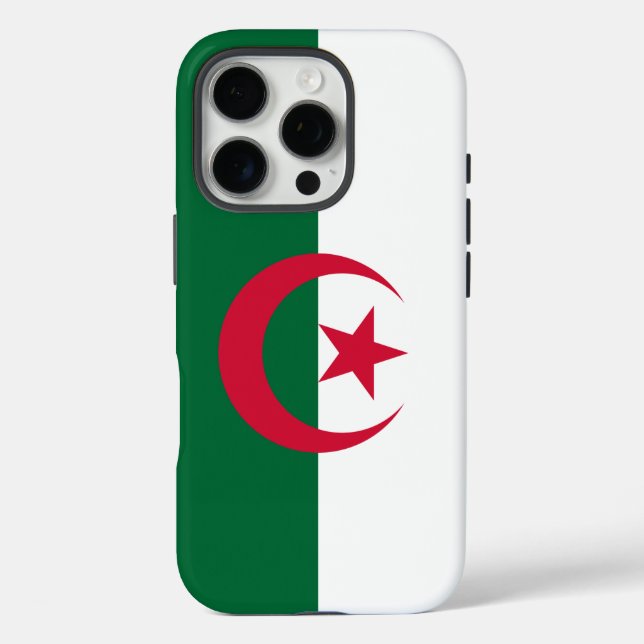 Apple iPhone 16 Pro Case-Mate, Algeria Flag Case-Mate iPhone Case (Back)