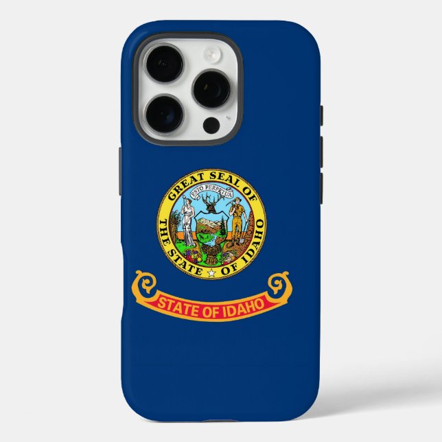 Apple iPhone 16 Pro Case-Mate, Idaho flag Case-Mate iPhone Case (Back)