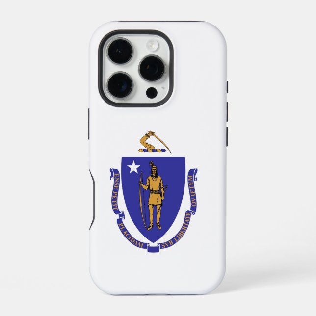 Apple iPhone 16 Pro Case-Mate, Massachusetts flag Case (Back)