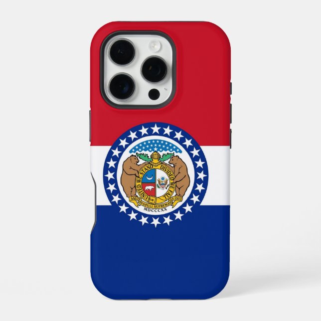 Apple iPhone 16 Pro Case-Mate, Missouri flag Case (Back)