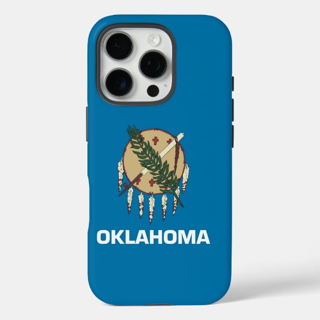Apple iPhone 16 Pro Case-Mate, Oklahoma flag Case-Mate iPhone Case (Back)