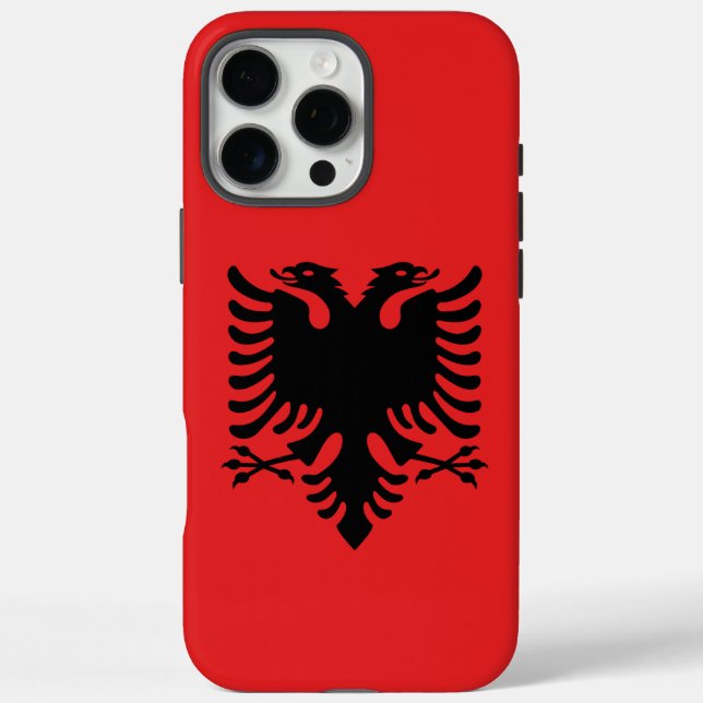 Apple iPhone 16 Pro Max Case, Albania flag Case-Mate iPhone Case (Back)