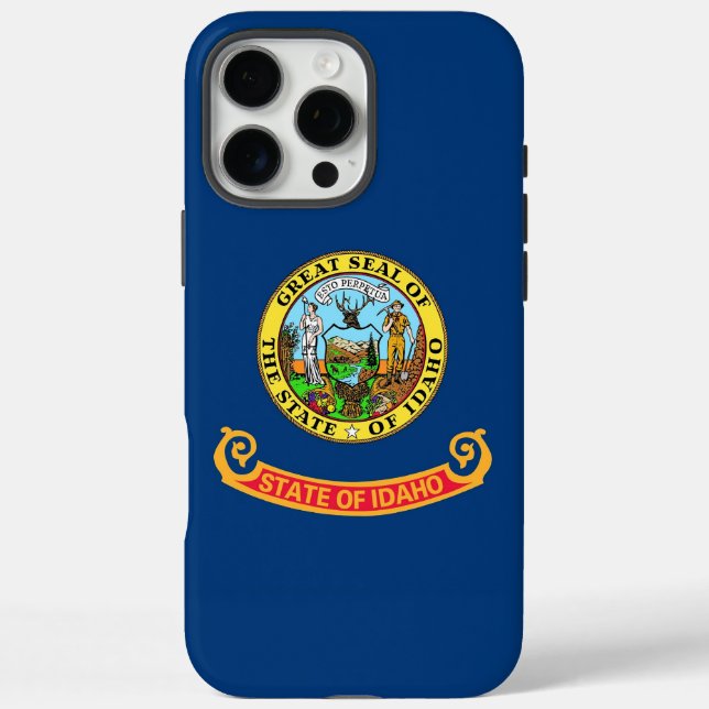 Apple iPhone 16 Pro Max Case, Idaho flag Case-Mate iPhone Case (Back)