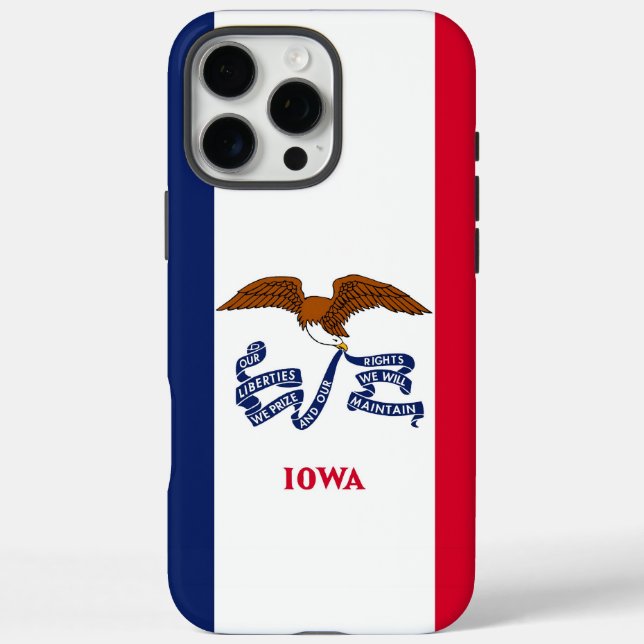 Apple iPhone 16 Pro Max Case, Iowa flag Case-Mate iPhone Case (Back)
