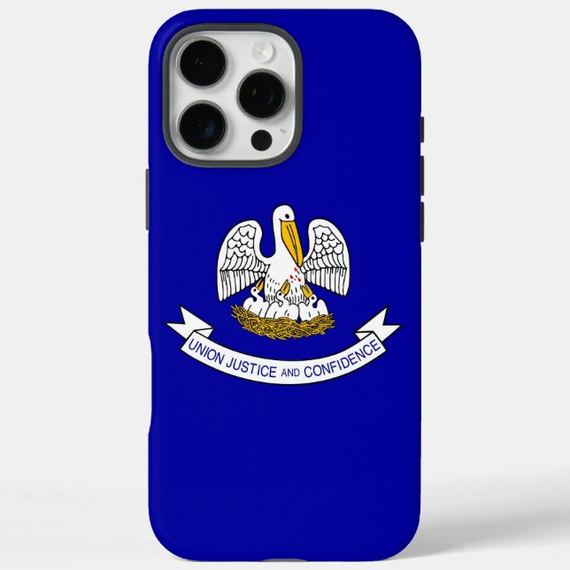 Apple iPhone 16 Pro Max Case, Louisiana flag Case-Mate iPhone Case (Back)