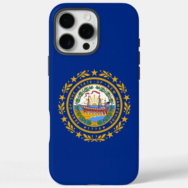 Apple iPhone 16 Pro Max Case, New Hampshire flag Case-Mate iPhone Case (Back)