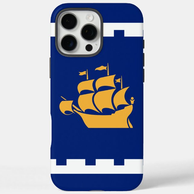 Apple iPhone 16 Pro Max Case, Quebec City flag Case-Mate iPhone Case (Back)