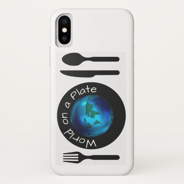 Apple iPhone X Phone Case World On A Plate (Back)